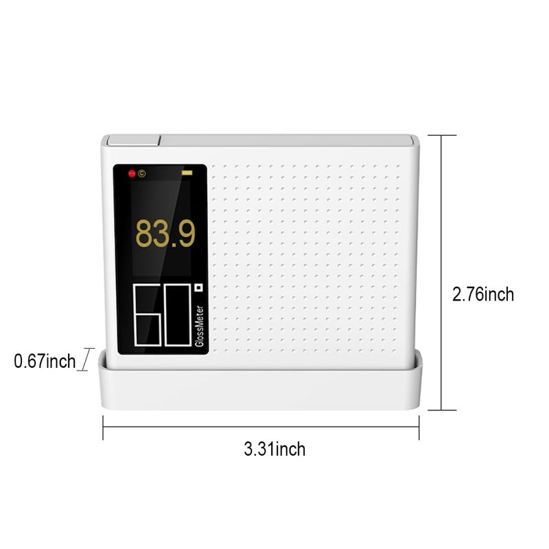 VEYKOLOR جهاز قياس اللمعان DG60-Pro، محمول للسفر التجاري، نطاق 0-1200GU، زاوية واحدة 60°، جهاز قياس لمعان عالمي لمختلف الصناعات - Image 2